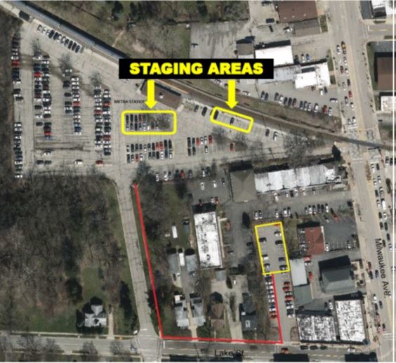 Staging Area-Metra Lot